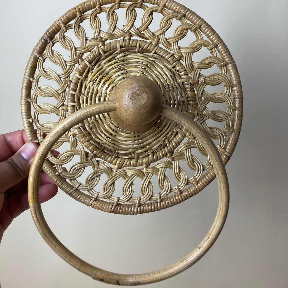 Vintage Wicker Hand Towel Holder
